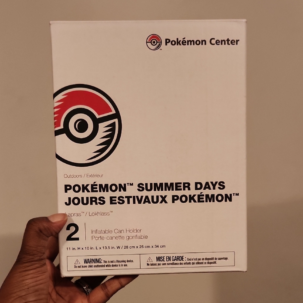 Pokémon Center Summer Days Inflatable Lapras Can Holders Official Product New